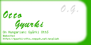 otto gyurki business card