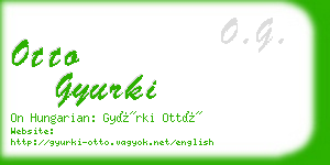 otto gyurki business card